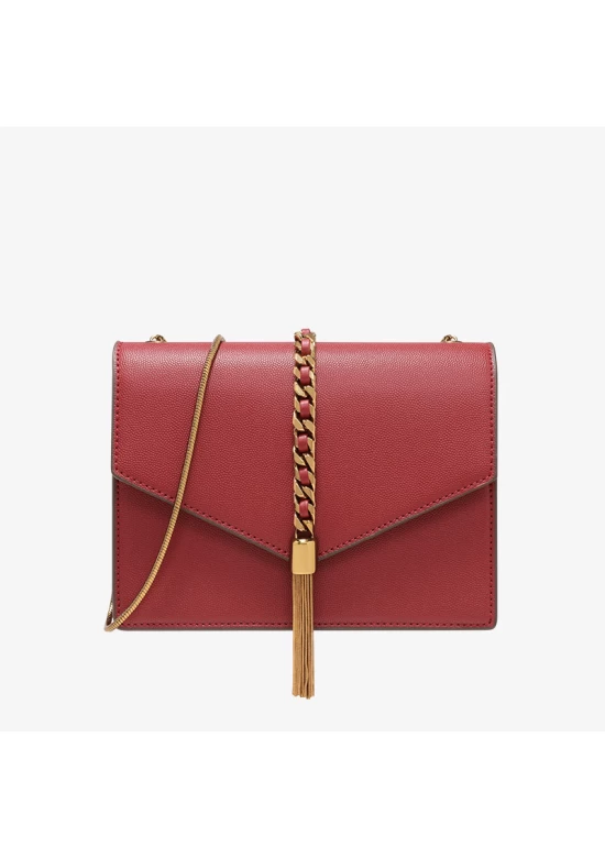 Charles Keith Fashion Tassel Shoulder Bag Red